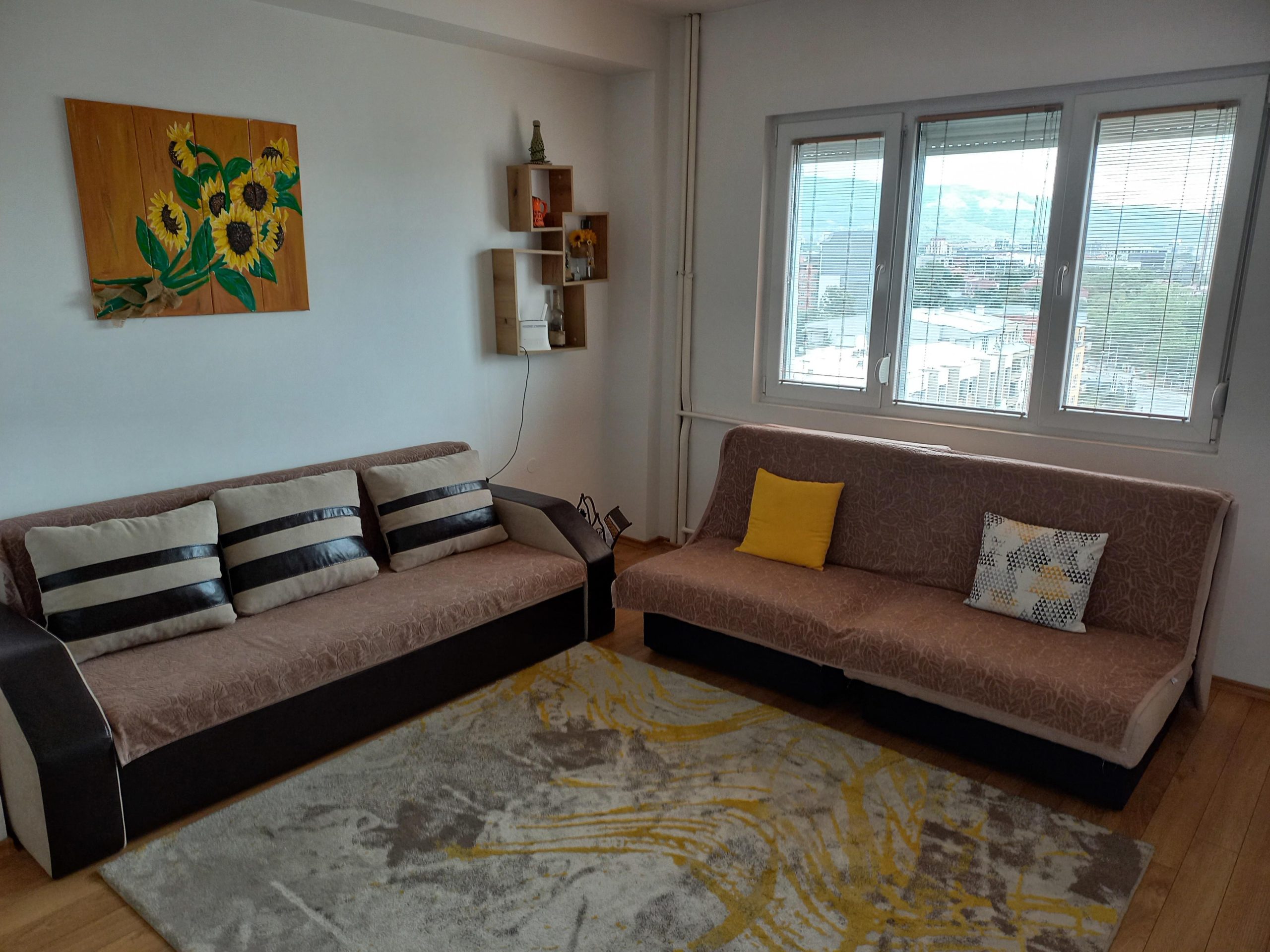 I am renting a furnished apartment in the center of 54 m2, two rooms with a garage