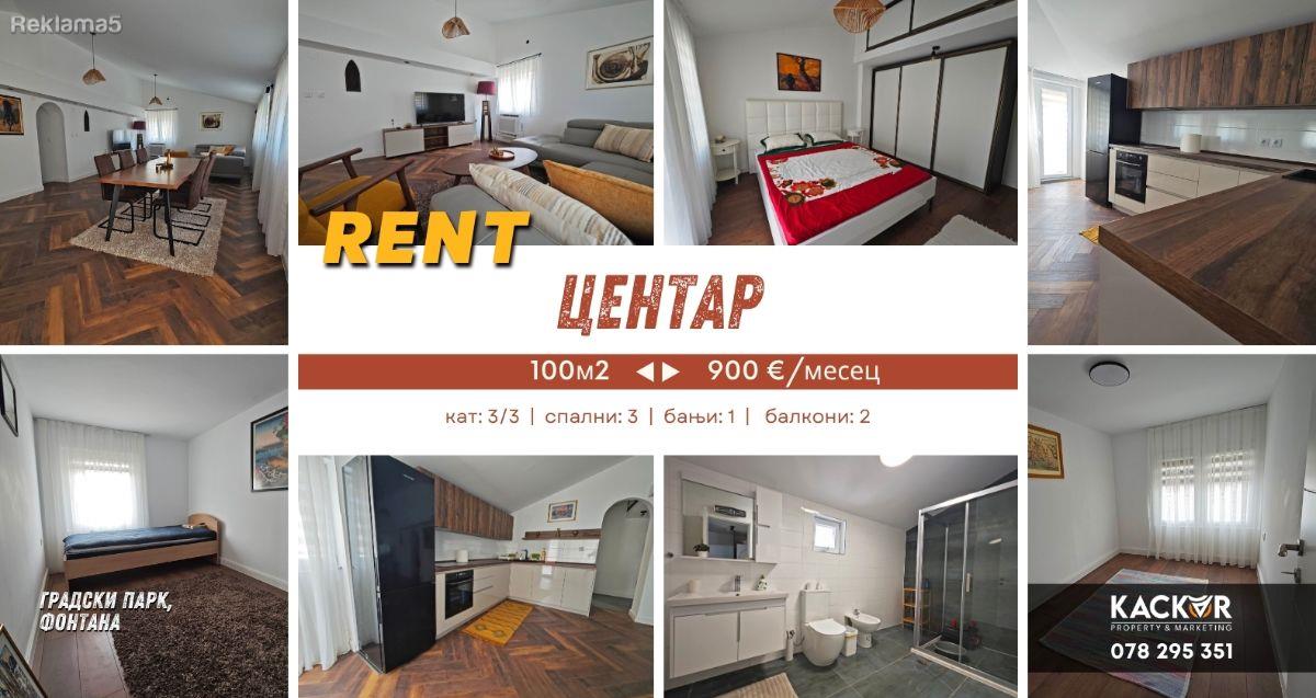 RENT (Center) / 100m2 / 3 bedrooms