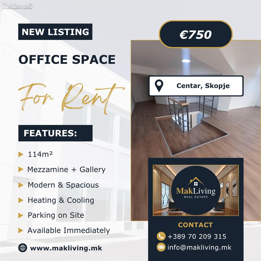 Business Space for Rent in Centar, Skopje!