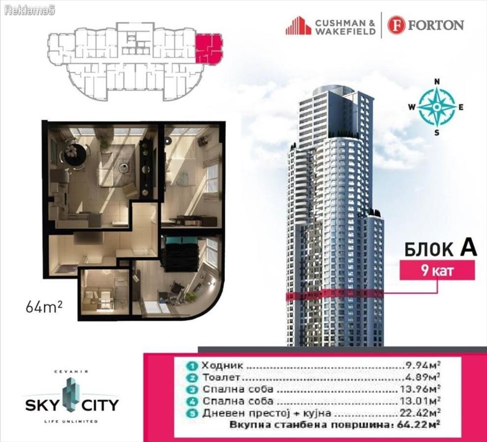 NEW Luxury Apartment in Cevahir Sky City (with 2 bedrooms)