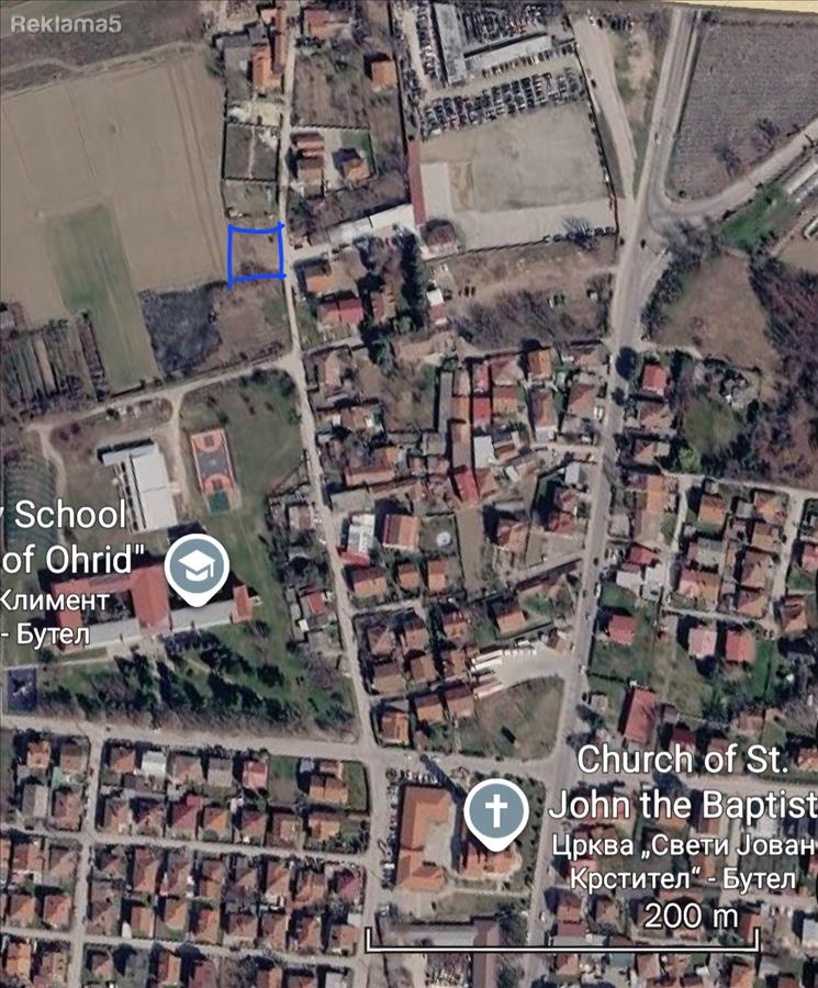 Plac 480m2 vo Butel do ou. Kliment Ohridski