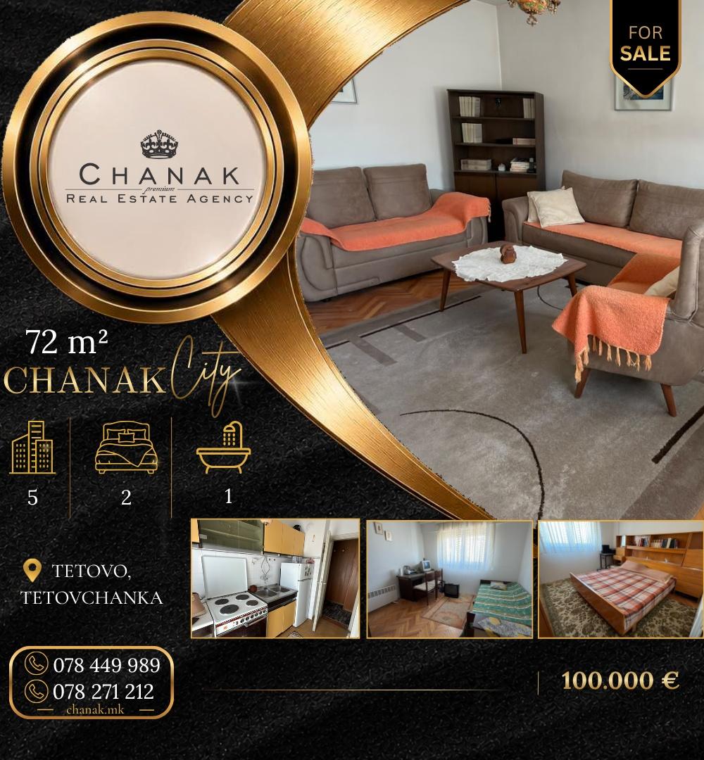 STAN NA PRODAZHBA – 72 m² + 6 m², TETOVCHANKA