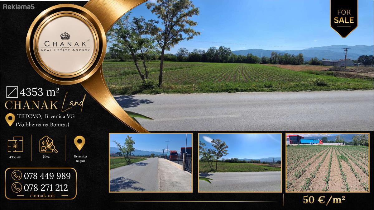 NA PRODAZBA PLAC VO TETOVO, BRVENICA