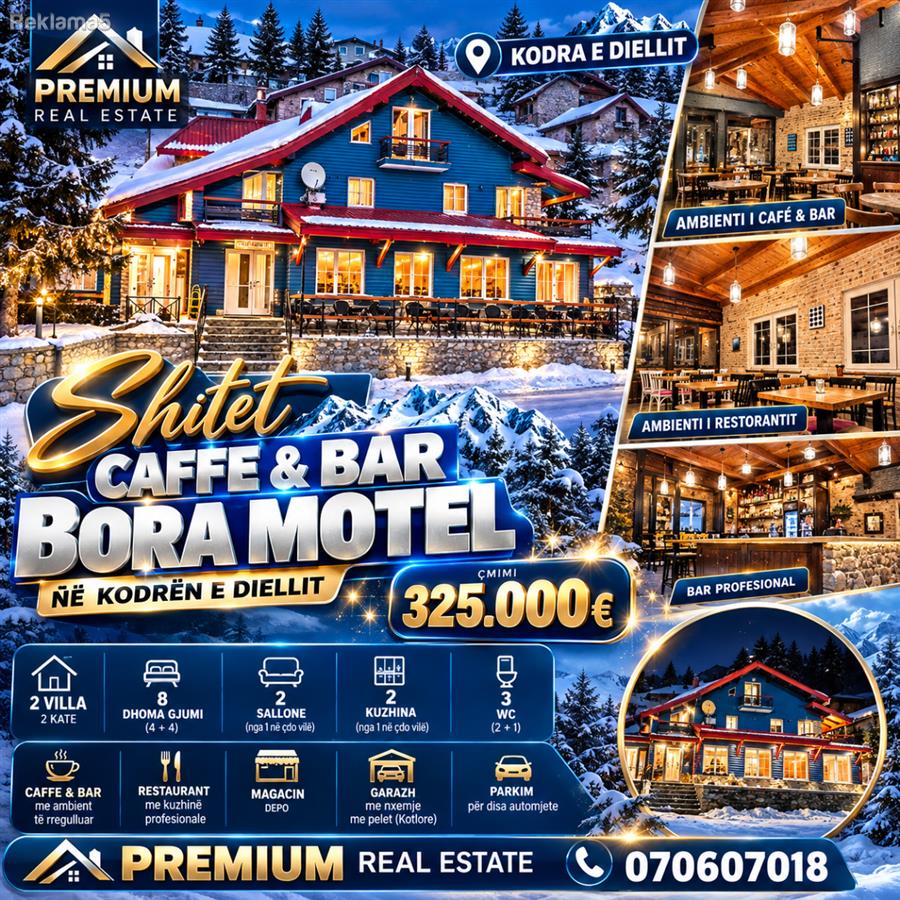 SHITET NË KODREN E DIELLIT CAFFE&BAR BORA MOTELL