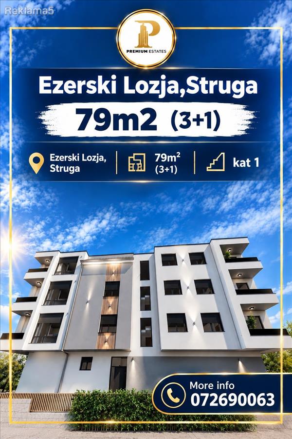 Se prodava stan od 79m2 vo Ezerski Lozja,Struga