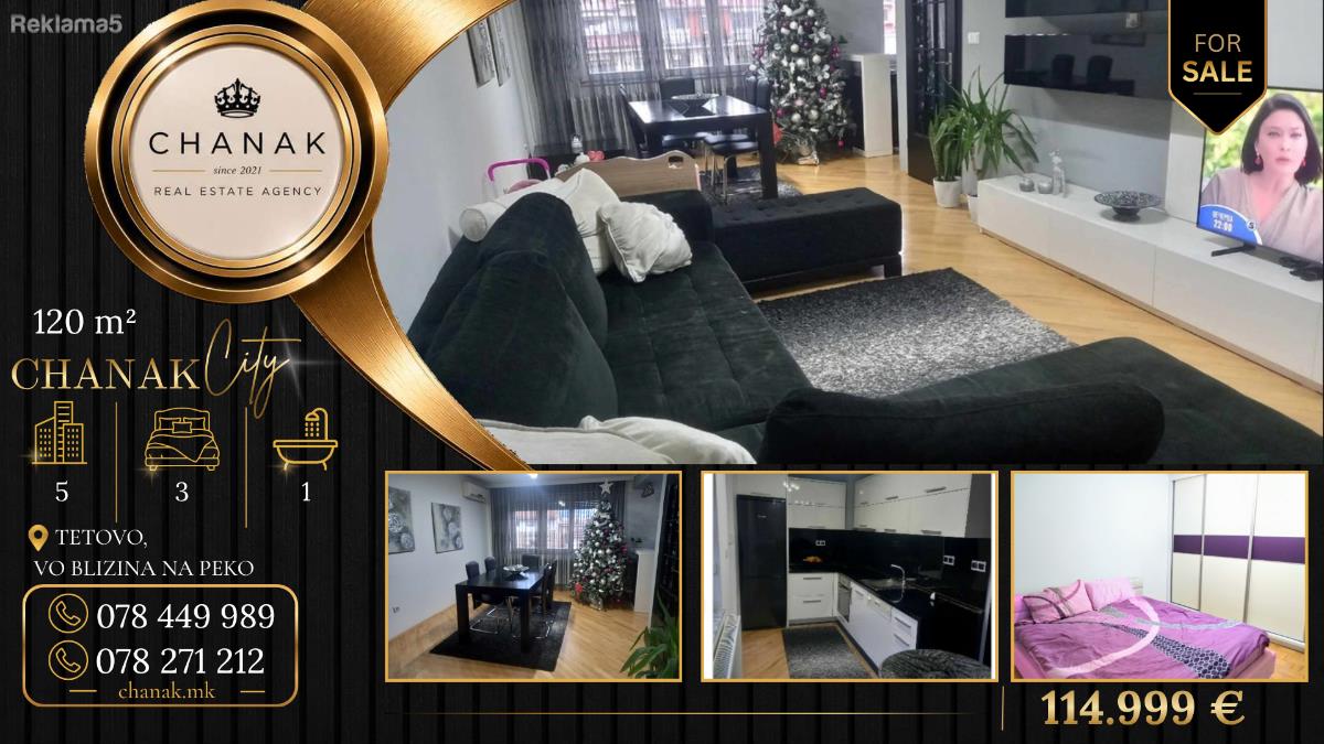 Dupleks stan 120m² so 3 spalni sobi | Tetovo