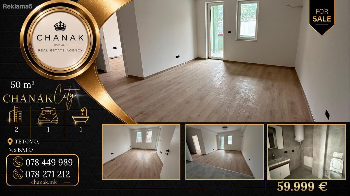 Nov stan 50m² za prodazba | Tetovo, V.S. Bato