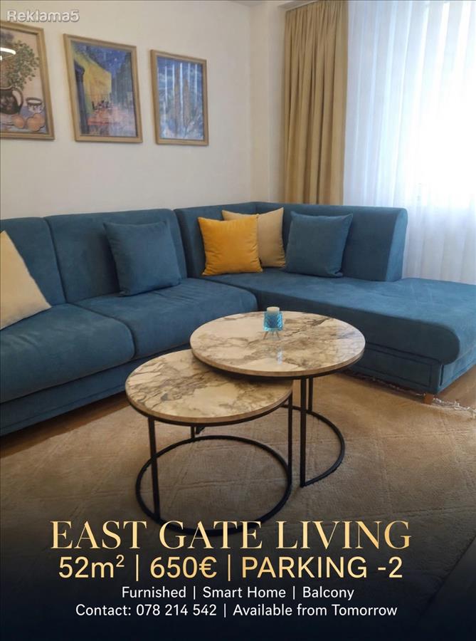 Izdavam namesten stan vo kompleksot East Gate living komplek