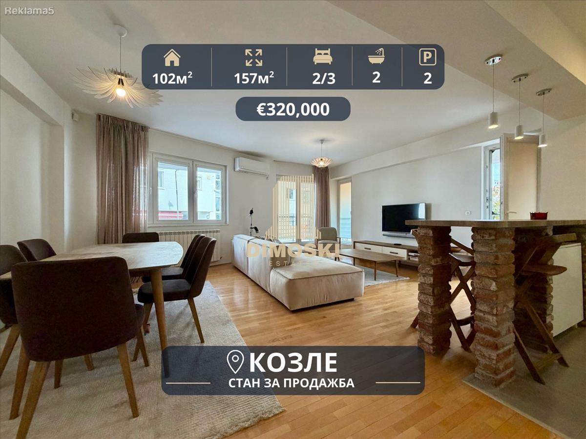 GOAT | APARTMENT – 102m² + 55m² YARD | Parking lot