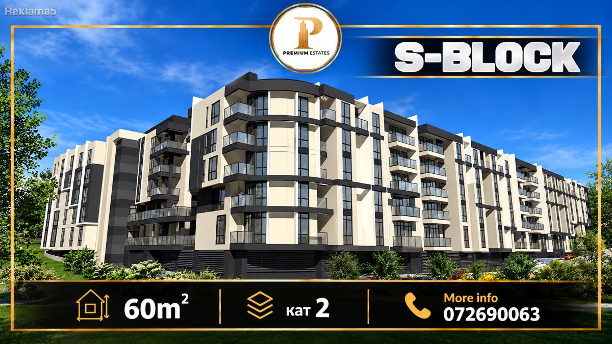 Se prodava stan od 60m2 vo S Blok,Pripor,Kisela Voda