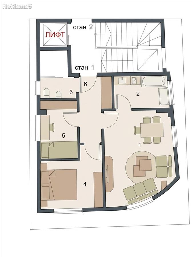 We are selling a 51m2 apartment in Debar Maalo with 2 bedrooms and a garage
