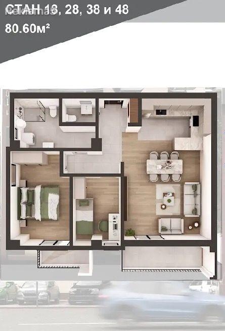Apartment for sale in Kavadarci, 81 m²