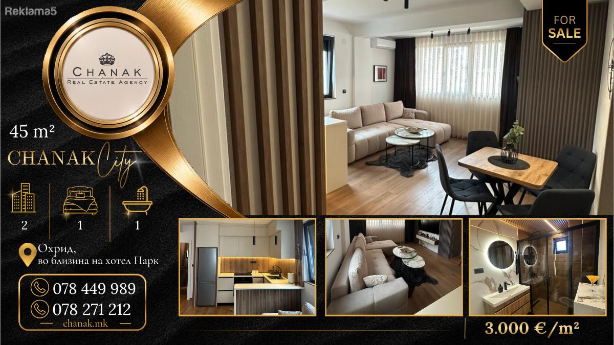 На продажба нов стан во Охрид | 45 m²